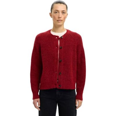16074481-4784590 SELECTED FEMME Slflulu Ls Knit Short Cardigan Noos, Equestrian Red, S 16074481-4784590 SELECTED FEMME Slflulu Ls Knit Short Cardigan Noos, Equestrian Red, S