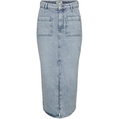 15325359 ONLY Damska spódnica Onllilian Hw Pocket Midi DNM Cro, jasnoniebieska (jasnoniebieski denim), M, Jasnoniebieski (jasnoniebieski denim), M 15325359 ONLY Damska spódnica Onllilian Hw Pocket Midi DNM Cro, jasnoniebieska (jasnoniebieski denim), M, Jasnoniebieski (jasnoniebieski denim), M