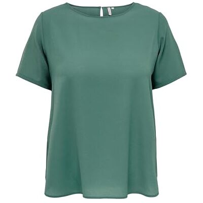 15218353 ONLY Carmakoma Carvica Ss Top WVN Noos bluzka damska, Balsam Green, 46 Duże rozmiary 15218353 ONLY Carmakoma Carvica Ss Top WVN Noos bluzka damska, Balsam Green, 46 Duże rozmiary