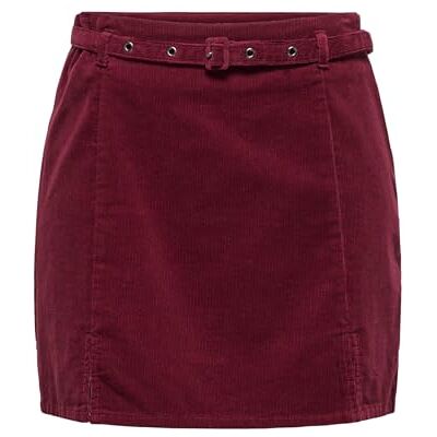 15351308-4786528 ONLY Onlnessa Hw Belt Cord Skirt Cc PNT damskie, Cabernet, M 15351308-4786528 ONLY Onlnessa Hw Belt Cord Skirt Cc PNT damskie, Cabernet, M