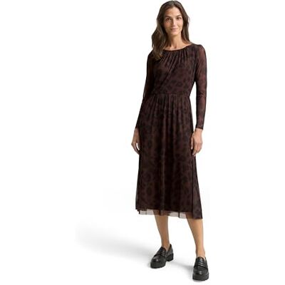 1047637 TOM TAILOR Sukienka damska, 39039 Brązowy czarny nadruk Big Leo, 38 1047637 TOM TAILOR Sukienka damska, 39039 Brązowy czarny nadruk Big Leo, 38