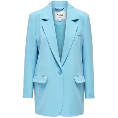 15245698 ONLY Onllana-berry L/S Ovs Blazer Tlr Noos Blezerek Kobiety, Cyan Blue, 36 15245698 ONLY Onllana-berry L/S Ovs Blazer Tlr Noos Blezerek Kobiety, Cyan Blue, 36