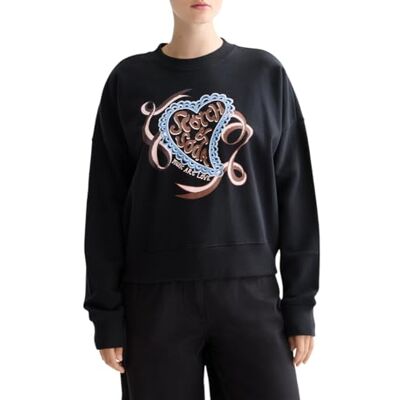 U9E00871T Scotch & Soda Bluza z grafiką klatki piersiowej, Meteoryt U014, S U9E00871T Scotch & Soda Bluza z grafiką klatki piersiowej, Meteoryt U014, S