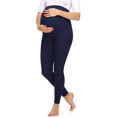 MS10-297 Merry Style Damskie Legginsy Ciążowe z Wiskozy (NavyNiebieski, 3XL) MS10-297 Merry Style Damskie Legginsy Ciążowe z Wiskozy (NavyNiebieski, 3XL)