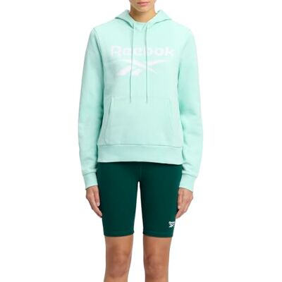 100215201 Reebok Damska bluza z kapturem z dużym logo bluza z kapturem treningowa, Glitch Aqua, S 100215201 Reebok Damska bluza z kapturem z dużym logo bluza z kapturem treningowa, Glitch Aqua, S