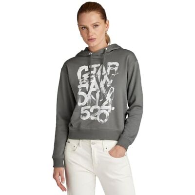 D24758 G-STAR RAW Graphic 3 Bluza z kapturem, szara (GS Grey -7809-1260), XS Kobiety, Szary (Gs Grey -7809-1260), XS D24758 G-STAR RAW Graphic 3 Bluza z kapturem, szara (GS Grey -7809-1260), XS Kobiety, Szary (Gs Grey -7809-1260), XS