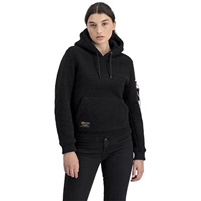 108045-03 Alpha Industries Teddy Hoody Bluza z kapturem dla kobiet Black 108045-03 Alpha Industries Teddy Hoody Bluza z kapturem dla kobiet Black