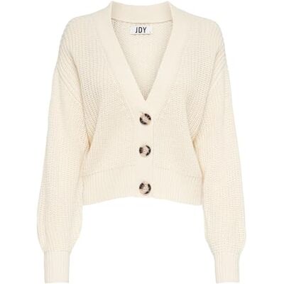 15200418 JDY JDYJUSTY damska kurtka z dzianiny cropped oversized dzianinowa kurtka z zapięciem na guziki, Eggnog, XS 15200418 JDY JDYJUSTY damska kurtka z dzianiny cropped oversized dzianinowa kurtka z zapięciem na guziki, Eggnog, XS
