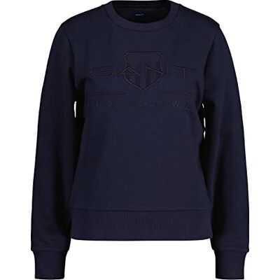 4200663 GANT Damska bluza Tonal Archive Shield Sweat Sweatshirt, Evening Blue, Standard, niebieski (Evening Blue), S 4200663 GANT Damska bluza Tonal Archive Shield Sweat Sweatshirt, Evening Blue, Standard, niebieski (Evening Blue), S