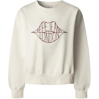 PL5800042 Pepe Jeans Damska bluza BERNIS, biała (MOUSSE WHITE), XL, Biały (mus biały), XL PL5800042 Pepe Jeans Damska bluza BERNIS, biała (MOUSSE WHITE), XL, Biały (mus biały), XL