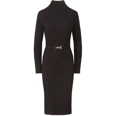58726_34 APART Fashion Sukienka z dzianiny midi, czarny, 34 58726_34 APART Fashion Sukienka z dzianiny midi, czarny, 34