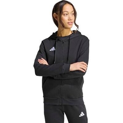 KF5939 adidas Kobiety Entrada26 Full Zip Hoodie Sweatshirt, black/white, S KF5939 adidas Kobiety Entrada26 Full Zip Hoodie Sweatshirt, black/white, S