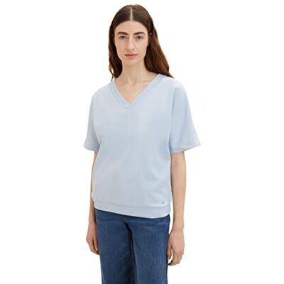 1035342 TOM TAILOR Damski Bluza , 31395 Blue Structured Design, XXS 1035342 TOM TAILOR Damski Bluza , 31395 Blue Structured Design, XXS