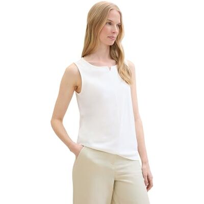 1041558 TOM TAILOR Top damski, 10315 Whisper White, XXL 1041558 TOM TAILOR Top damski, 10315 Whisper White, XXL