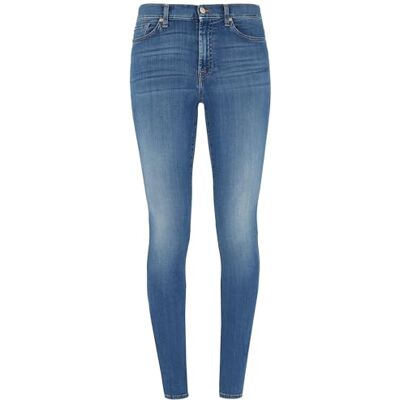 7U003A23-YSV 7 For All Mankind Damskie dżinsy Hw Skinny Slim Illusion Luxe Lovestory, niebieski (mid blue), 32W 7U003A23-YSV 7 For All Mankind Damskie dżinsy Hw Skinny Slim Illusion Luxe Lovestory, niebieski (mid blue), 32W