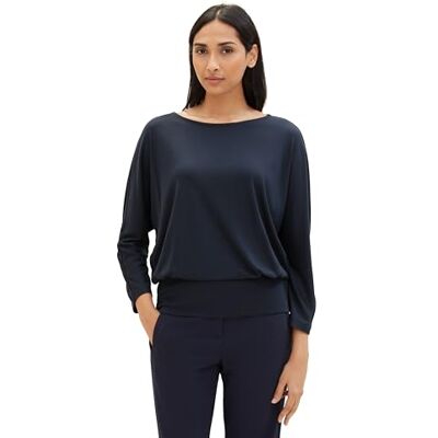1040572 TOM TAILOR T-shirt damski, 10668 Sky Captain Blue, XXS 1040572 TOM TAILOR T-shirt damski, 10668 Sky Captain Blue, XXS