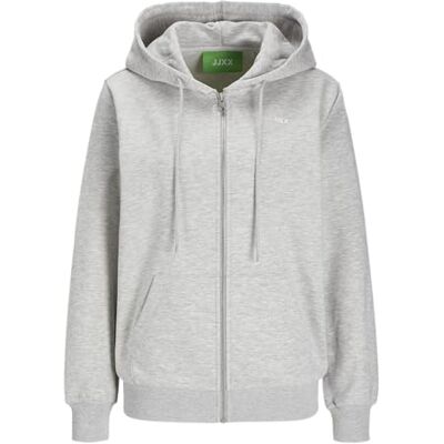 12258320-4648488 Jack & Jones JXABBIE RLX LS Every Zip Hood SWT NOOS, Jasnoszary melanż/nadruk: jasnobiałe logo Jjxx, XL 12258320-4648488 Jack & Jones JXABBIE RLX LS Every Zip Hood SWT NOOS, Jasnoszary melanż/nadruk: jasnobiałe logo Jjxx, XL