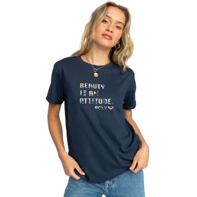 ERJZT05709 Roxy Sparkle Evening Attitude Koszulka damska, Mood indygo, S ERJZT05709 Roxy Sparkle Evening Attitude Koszulka damska, Mood indygo, S