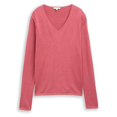 1012976 TOM TAILOR Damski Sweter z dzianiny Basic , 11183 Cozy Pink, L 1012976 TOM TAILOR Damski Sweter z dzianiny Basic , 11183 Cozy Pink, L