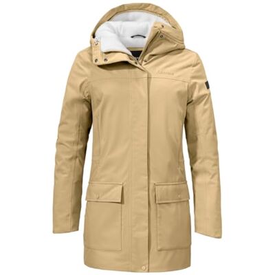 12805 Schöffel Damska parka Rotterdam L, Sand Drift, 40 12805 Schöffel Damska parka Rotterdam L, Sand Drift, 40