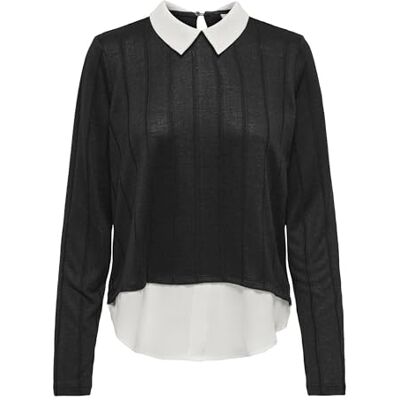 15356685-4903547 Jdy Tonsy Tiger L/S Detail Top JRS Dia, czarny, S 15356685-4903547 Jdy Tonsy Tiger L/S Detail Top JRS Dia, czarny, S
