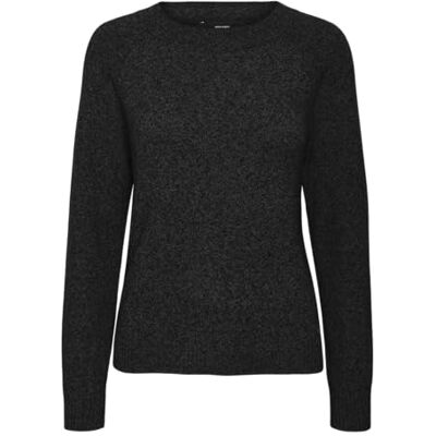 10281070-4642138 Vmcdoffy Ls O-Neck Blouse Ga Curve Plus Size, czarny, L 10281070-4642138 Vmcdoffy Ls O-Neck Blouse Ga Curve Plus Size, czarny, L