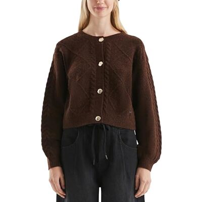 2173052 QS Kardigan z wzorem warkocza, 89W0, XXL 2173052 QS Kardigan z wzorem warkocza, 89W0, XXL