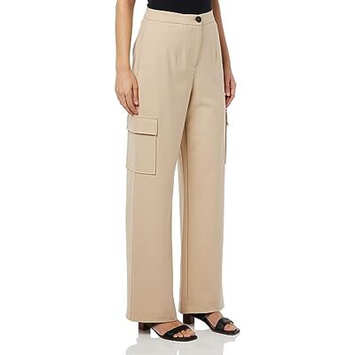 10287218 VERO MODA Damskie spodnie VMSASIE HR Wide Cargo Pant NOOS, irlandzkie spodnie, 42 W / 30 l, Irish Cream, (XS) W / 34L 10287218 VERO MODA Damskie spodnie VMSASIE HR Wide Cargo Pant NOOS, irlandzkie spodnie, 42 W / 30 l, Irish Cream, (XS) W / 34L