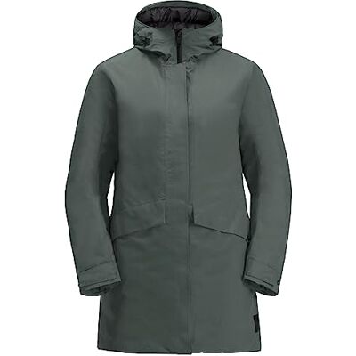 1116151_4136_005 Jack Wolfskin Płaszcz damski Tempelhof W Coat, Łupek zielony, XL 1116151_4136_005 Jack Wolfskin Płaszcz damski Tempelhof W Coat, Łupek zielony, XL