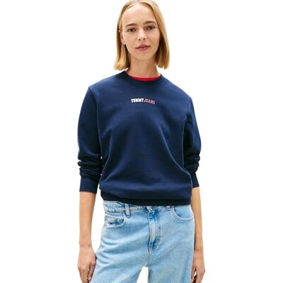 DW0DW22362C1GXXS Tommy Jeans Damska bluza Tjw Reg Ess Logo 2 Crew Ext DW0DW22362, BLUE (Dark Night Navy), XXS DW0DW22362C1GXXS Tommy Jeans Damska bluza Tjw Reg Ess Logo 2 Crew Ext DW0DW22362, BLUE (Dark Night Navy), XXS