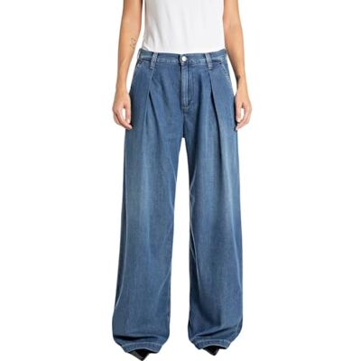 W8162 .000.616 775 Replay Dżinsy damskie Wide Leg, 009 Medium Blue, 24W / 32L W8162 .000.616 775 Replay Dżinsy damskie Wide Leg, 009 Medium Blue, 24W / 32L