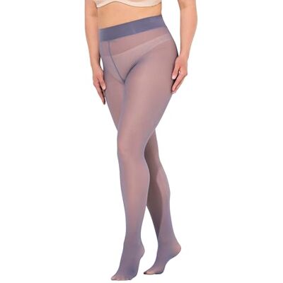 823922 Ulla Popken Damskie duże rozmiary plus size rajstopy Doubleface przezroczysty wygląd, wewnątrz kolor skóry , fioletowy, 54-56 823922 Ulla Popken Damskie duże rozmiary plus size rajstopy Doubleface przezroczysty wygląd, wewnątrz kolor skóry , fioletowy, 54-56