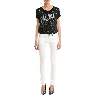 10127885-Snow White NOISY MAY Nmeve Lw Super Jeans Gu207 Noos damskie spodnie jeansowe slim, biały (Snow White), 26W / 32L 10127885-Snow White NOISY MAY Nmeve Lw Super Jeans Gu207 Noos damskie spodnie jeansowe slim, biały (Snow White), 26W / 32L