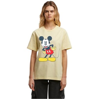 MC1265 Merchcode Damska koszulka Mickey Vintage Pose – Oversize Fit, nadruk Disneya, 100% bawełna, luźny krój, retro Streetwear z Myszką Miki MC1265 Merchcode Damska koszulka Mickey Vintage Pose – Oversize Fit, nadruk Disneya, 100% bawełna, luźny krój, retro Streetwear z Myszką Miki