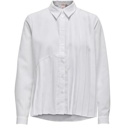 15328898 ONLWILLOW LS Plisse Shirt WVN, Bright White, XS 15328898 ONLWILLOW LS Plisse Shirt WVN, Bright White, XS