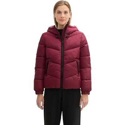 1042887 TOM TAILOR Denim Damska kurtka puchowa z kapturem , 35736 – Deep Wine Red, S 1042887 TOM TAILOR Denim Damska kurtka puchowa z kapturem , 35736 – Deep Wine Red, S