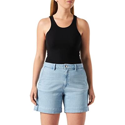 1031325 TOM TAILOR Damski Szorty jeansowe z wysokim stan , 10151 Light Stone Bright Blue Denim, 28 1031325 TOM TAILOR Damski Szorty jeansowe z wysokim stan , 10151 Light Stone Bright Blue Denim, 28