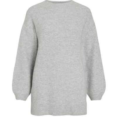 14109024-4848978 Vila Vilassia L/S Crewneck tunika damska, jasnoszary melanżowy, XL 14109024-4848978 Vila Vilassia L/S Crewneck tunika damska, jasnoszary melanżowy, XL