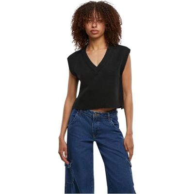 TB7460-00007 Urban Classics Ladies Soft Knit sweter damski z dzianiny czarny basics, czarny, M TB7460-00007 Urban Classics Ladies Soft Knit sweter damski z dzianiny czarny basics, czarny, M