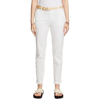 993EE1B312 ESPRIT Spodnie damskie , 100/WHITE, 32/34, 100 / biały, 32W / 34L 993EE1B312 ESPRIT Spodnie damskie , 100/WHITE, 32/34, 100 / biały, 32W / 34L