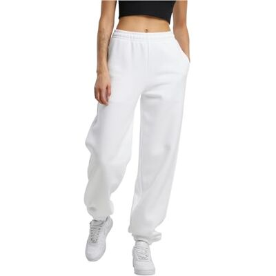 BY291 Build Your Brand Damskie spodnie sportowe Fluffy Sweatpants, luźne spodnie do biegania w luźnym kroju, rozmiary XS 5XL, biały, XL BY291 Build Your Brand Damskie spodnie sportowe Fluffy Sweatpants, luźne spodnie do biegania w luźnym kroju, rozmiary XS 5XL, biały, XL