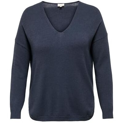 15267202-4810391 ONLY Carmakoma Carmargareta Ls sweter damski KNT Noos, niebieski (Ombre Blue), XL 15267202-4810391 ONLY Carmakoma Carmargareta Ls sweter damski KNT Noos, niebieski (Ombre Blue), XL