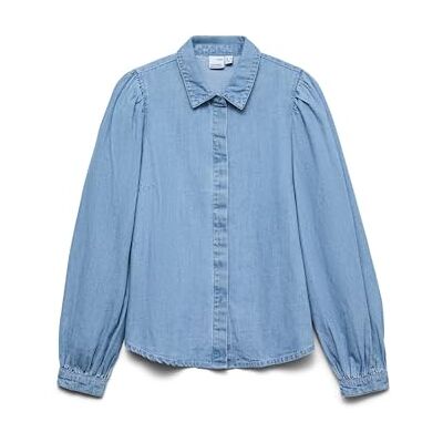 10272328-4949270 Vmnily Ls DNM Shirt, jasnoniebieski (light blue denim), XL 10272328-4949270 Vmnily Ls DNM Shirt, jasnoniebieski (light blue denim), XL