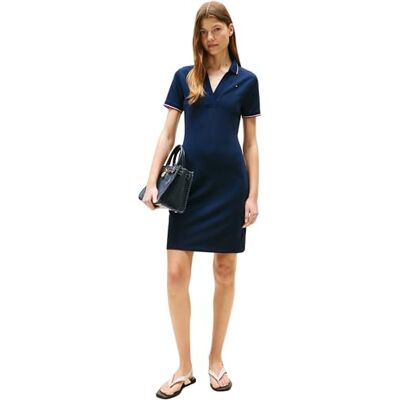 WW0WW45740 Tommy Hilfiger Sukienka polo damska, Niebieski (Dark Night Navy), XXS WW0WW45740 Tommy Hilfiger Sukienka polo damska, Niebieski (Dark Night Navy), XXS