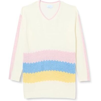 15426478-SI01 SIDONA Damski sweter z dzianiny , biały różowy żółty, XL/XXL, biały, różowy, żółty, XL-XXL 15426478-SI01 SIDONA Damski sweter z dzianiny , biały różowy żółty, XL/XXL, biały, różowy, żółty, XL-XXL