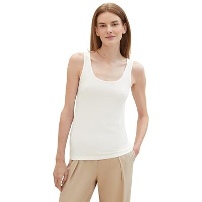 1040552 TOM TAILOR Top damski, 10315 Whisper White, XL 1040552 TOM TAILOR Top damski, 10315 Whisper White, XL