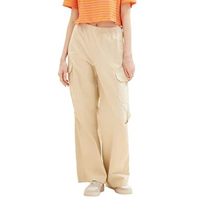 1036505 TOM TAILOR Denim Damskie spodnie cargo Straight Fit, 31700 Dusty Sand Beige, XXL 1036505 TOM TAILOR Denim Damskie spodnie cargo Straight Fit, 31700 Dusty Sand Beige, XXL