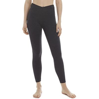 0459-00602-L Jockey Damskie super miękkie legginsy crossoverowe, czarny wrzos, duże 0459-00602-L Jockey Damskie super miękkie legginsy crossoverowe, czarny wrzos, duże