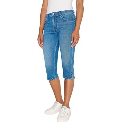 PL801117HU6 Pepe Jeans Damskie szorty Skinny Crop Hw, niebieskie (Denim-HU6), 25W, Niebieski (Denim-hu6), 25W PL801117HU6 Pepe Jeans Damskie szorty Skinny Crop Hw, niebieskie (Denim-HU6), 25W, Niebieski (Denim-hu6), 25W