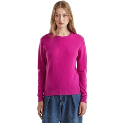 1002D1K01 United Colors of Benetton Sweter damski, Fioletowy, XL 1002D1K01 United Colors of Benetton Sweter damski, Fioletowy, XL